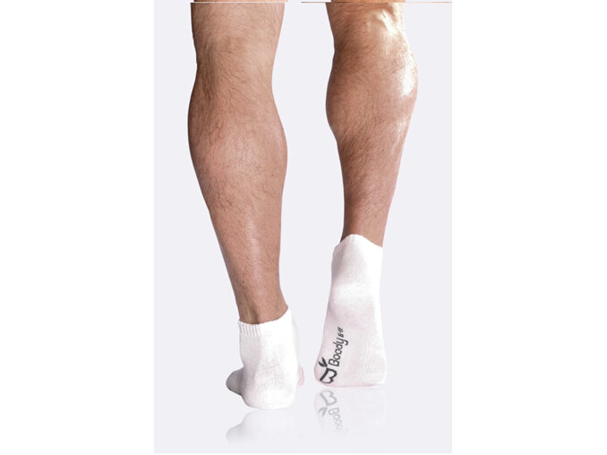 Boody Men's Cushioned Sport Ankle Socks White 6-11