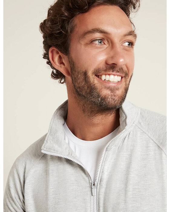 Boody Men's Essential Zip-Up Jacket - Grey Marl / L