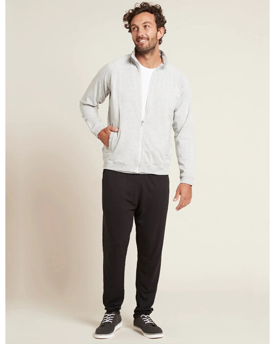 Boody Men's Essential Zip-Up Jacket - Grey Marl / M