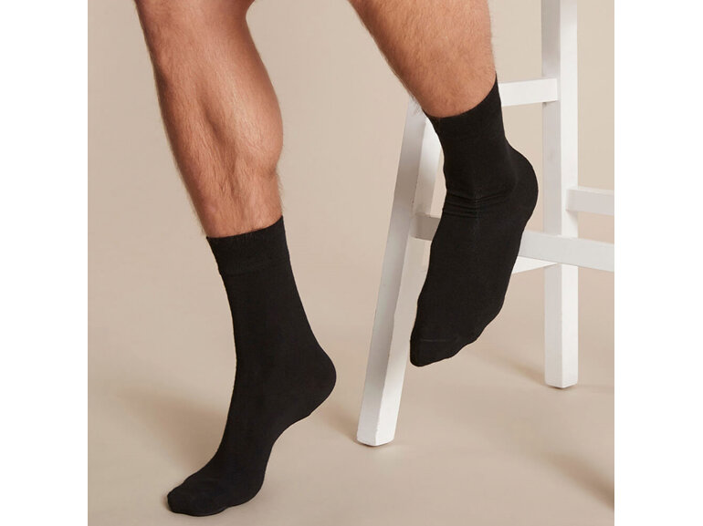 Boody Men's Everyday Crew Socks - 2.0 - Black / 6-11