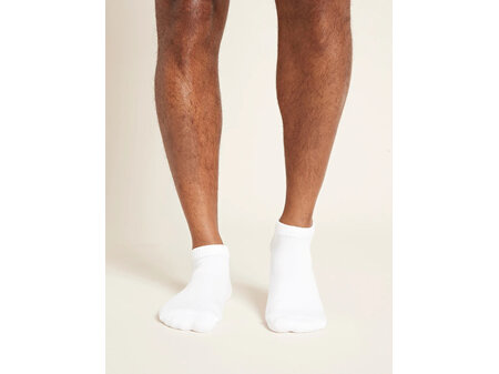 Boody Men's Low Cut Cushioned Sneaker Socks - White / 6-11