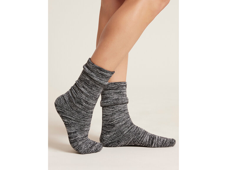 Boody Women's Chunky Bed Socks - Black Marl / OS