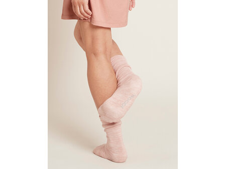 Boody Women's Chunky Bed Socks - Dusty Pink Marl / OS