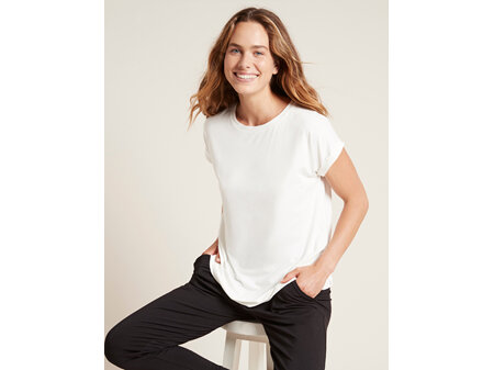 Boody Women's Downtime Lounge Top - Natural White / S