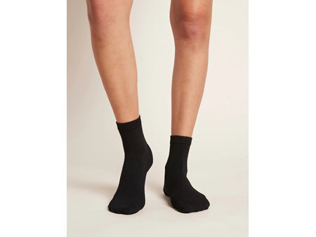 Boody Women's Everyday Quarter Crew Socks Black - V2.0 3-9