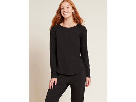 Boody Women's Goodnight Raglan Sleep Top - Black / L