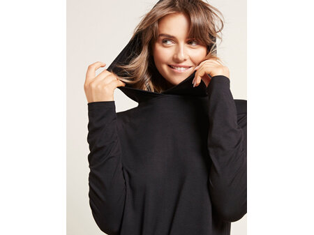 Boody Women's Long Sleeve Hooded T-shirt Black / M