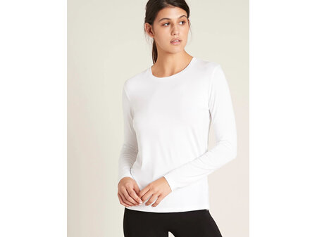 Boody Women's Long Sleeve Round Neck Top White XL