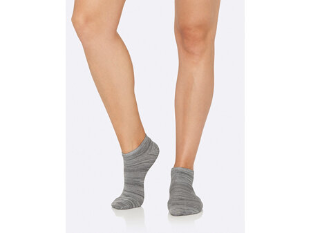 Boody Women's Low Cut Sneaker Socks Grey Space Dye 3-9