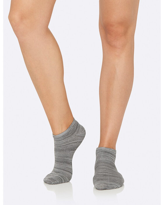 Boody Women's Low Cut Sneaker Socks Grey Space Dye 3-9