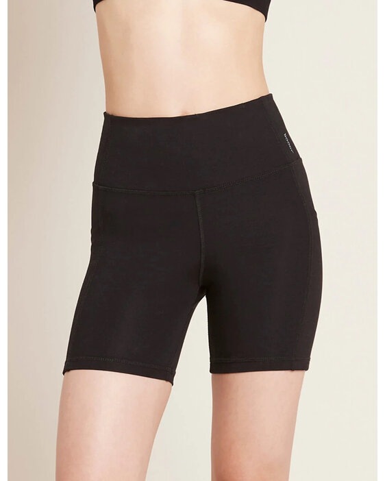 Boody Women's Motivate 5' High-Waist Shorts - Black / M