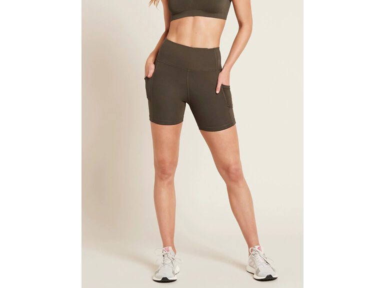 Boody Women's Motivate 5' High-Waist Shorts - Dark Olive / S