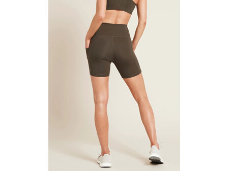 Boody Women's Motivate 5' High-Waist Shorts - Dark Olive / S