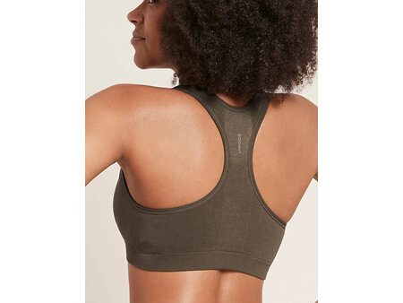 Boody Women's Motivate Racerback Sports Bra Dark Olive / L