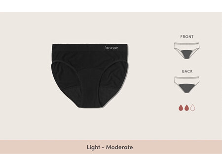 Boody Womens Period Classic Bikini Light - Moderate Large