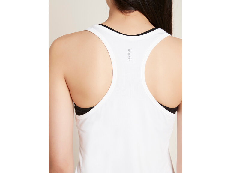 Boody Women's Racerback Active Tank Top White Medium