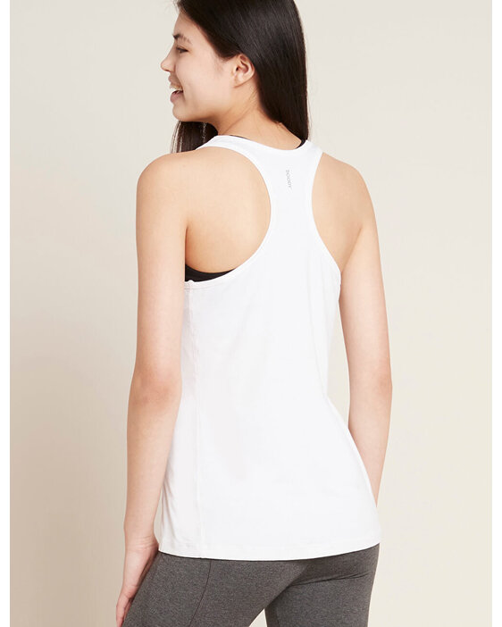 Boody Women's Racerback Active Tank Top White Medium