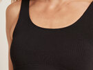 Boody Women's Ribbed Seamless Bra - Black / XS