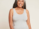 Boody Women's Tank Top Light Grey Marl Large