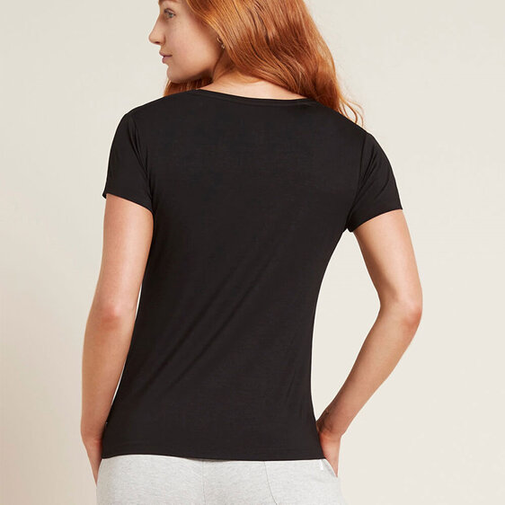 Boody Women's V-neck T-shirt Black Large