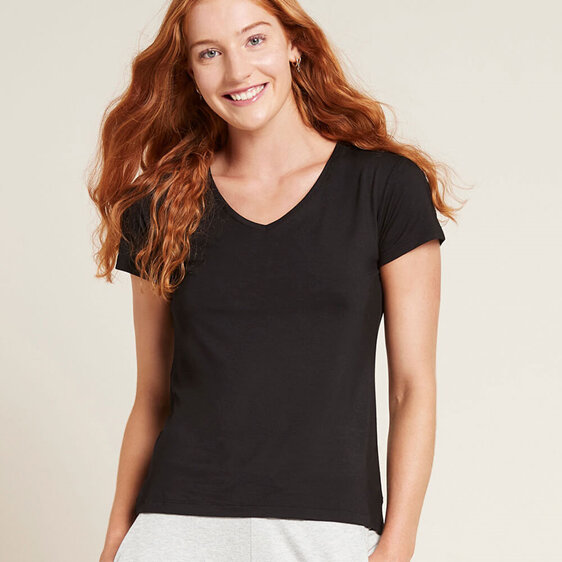 Boody Women's V-neck T-shirt Black XL