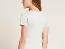 Boody Women's V-neck T-shirt Light Grey Marl Large