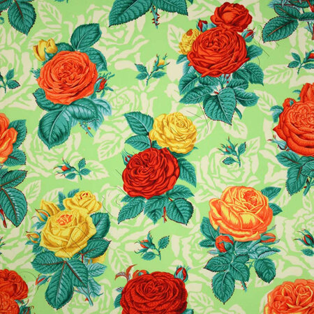 Botanical Roses Green - PWSL001102