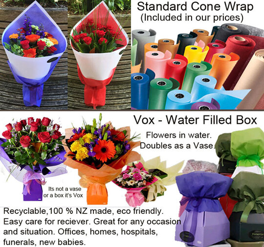 Bouquet presentation  options