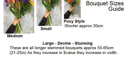 Bouquet size guide