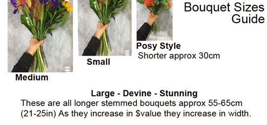 Bouquet sizes
