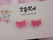 Bow Earrings - available in pink and silver