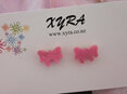 Bow Earrings - available in pink and silver