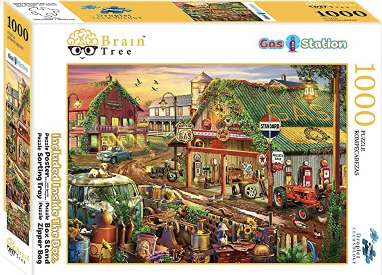 Braintree 1000 Piece Jigsaw Puzzle: Gas Station buy at www.puzzlesnz.co.nz