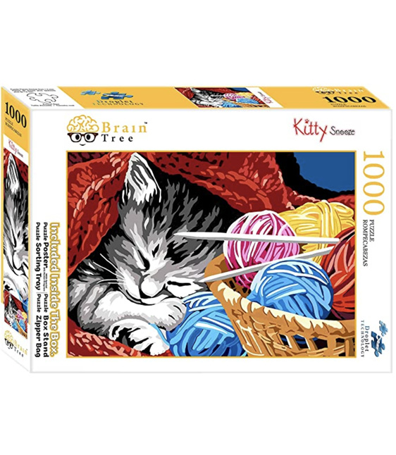 Braintree 1000 Piece Jigsaw Puzzle: Kitty Snooze  buy at www.puzzlesnz.co.nz