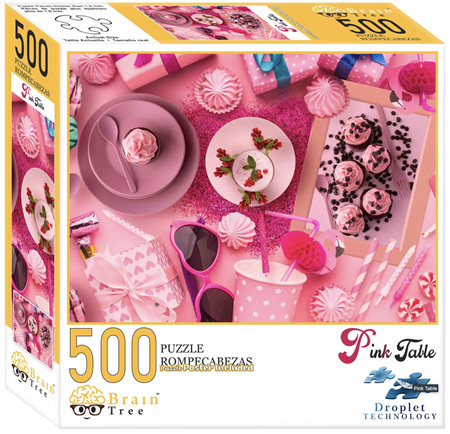 Braintree 500 Piece Jigsaw Puzzle: Pink Table