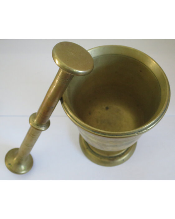 Brass pestle and mortar