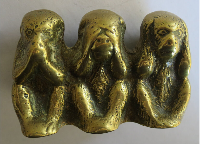 Brass wise monkeys