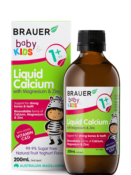 Brauer Kids Liquid Calcium with Magnesium & Zinc 200ml