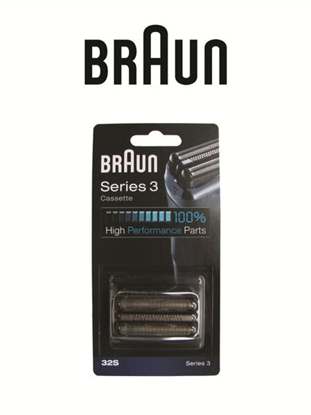 Braun Series 3 32S Electric Shaver Head Replacement Cassette – Silver, 1  cassette 