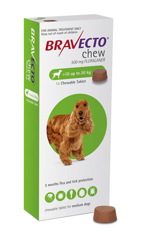 Bravecto chew for dogs - treats fleas and ticks