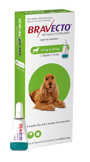 Bravecto spot-on for dogs - treats fleas and ticks