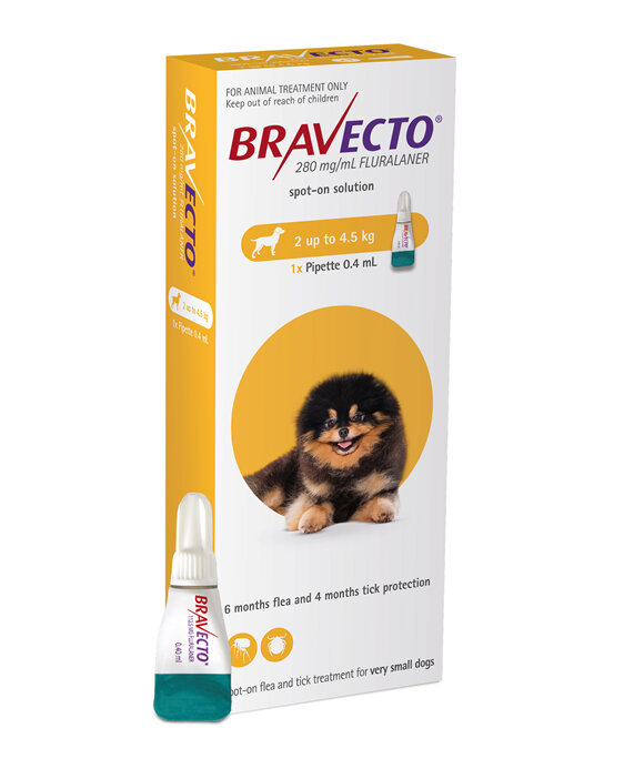 Bravecto spot-on for dogs - treats fleas and ticks