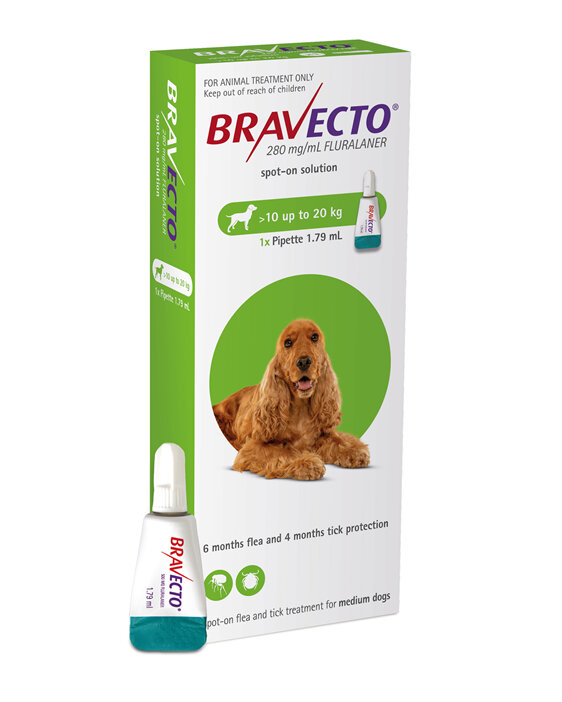 Bravecto spot-on for dogs - treats fleas and ticks