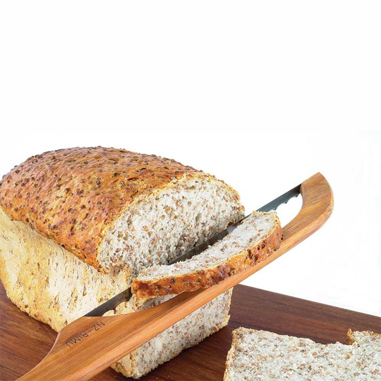 bread knife cutting bread