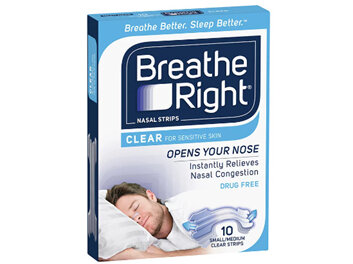 Breathe Right Clear Nasal Strips Regular 10pack