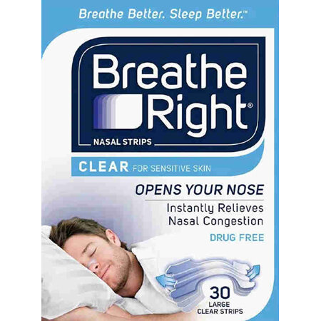 Breathe Right Nasal Strps Clr Lg 30