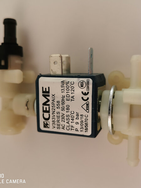 BREVILLE COFFEE MAKER SOLENOID VALVE MODEL BES878 Part SP0025521