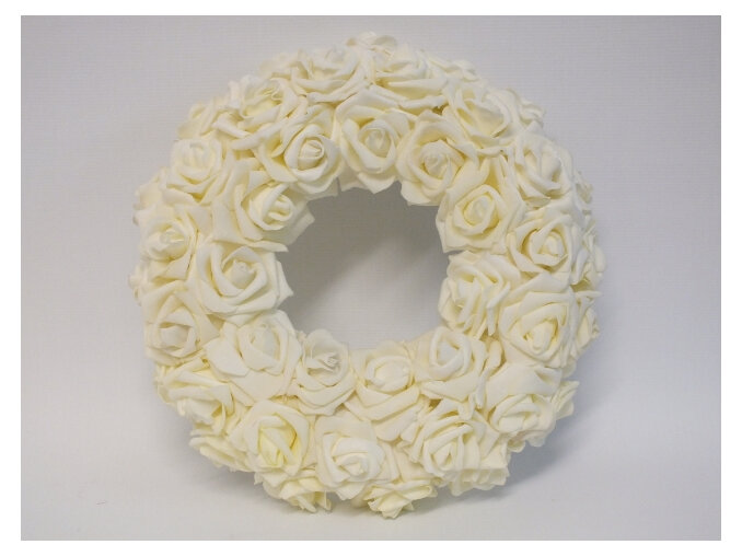 #bridal#wedding#cream#rose#wreath