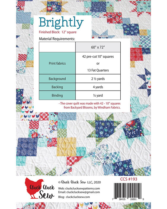 Brightly Quilt Pattern from Cluck Cluck Sew