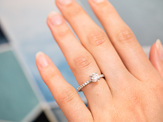 brilliant cut diamond engagement ring delicate diamond band